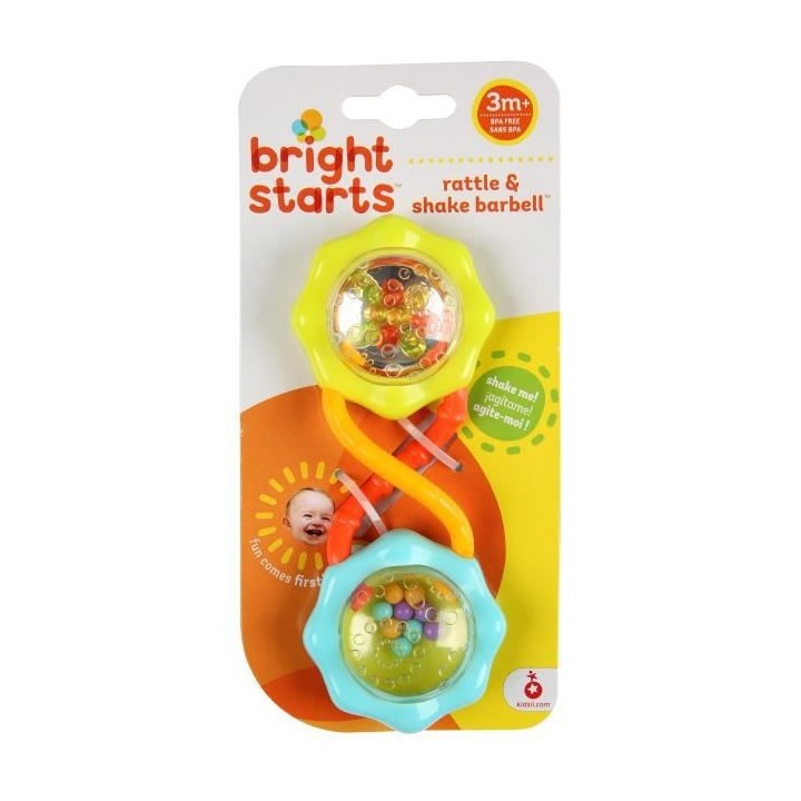BRIGHT STARTS Hochet Rattle & Shake Barbell