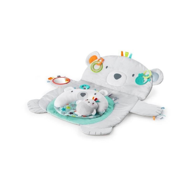 BRIGHT STARTS Tapis d'éveil Ours Polaire Tummy Time Prop & Play™