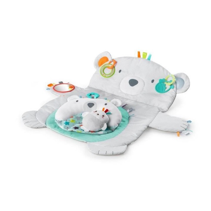 BRIGHT STARTS Tapis d'éveil Ours Polaire Tummy Time Prop & Play™