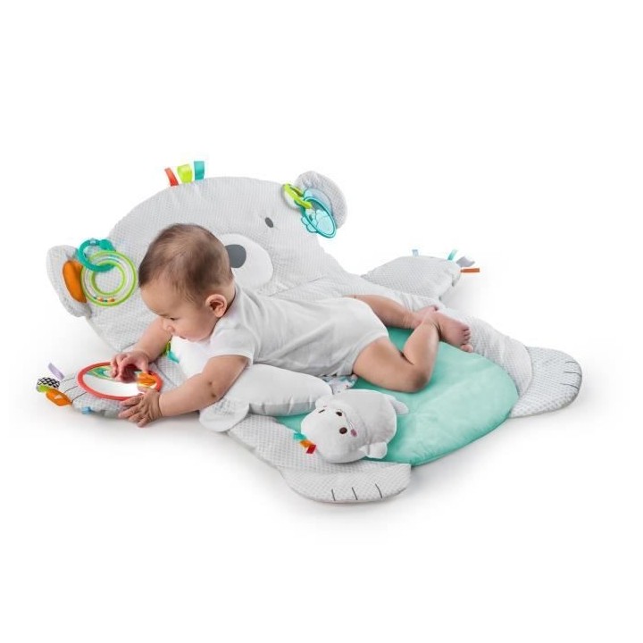 BRIGHT STARTS Tapis d'éveil Ours Polaire Tummy Time Prop & Play™