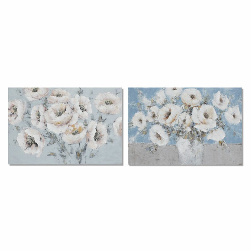 Cadre DKD Home Decor 120 x 2,8 x 80 cm Fleurs Shabby Chic (2 Unités)