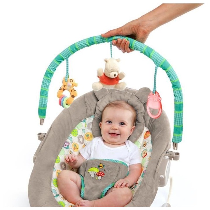 WINNIE L'OURSON Transat bébé - Taupe et vert