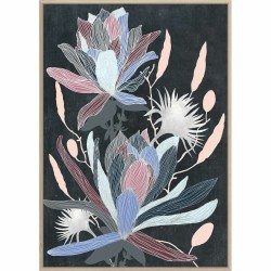 Cadre DKD Home Decor 53 x 4,3 x 73 cm Fleurs Moderne (2 Unités)