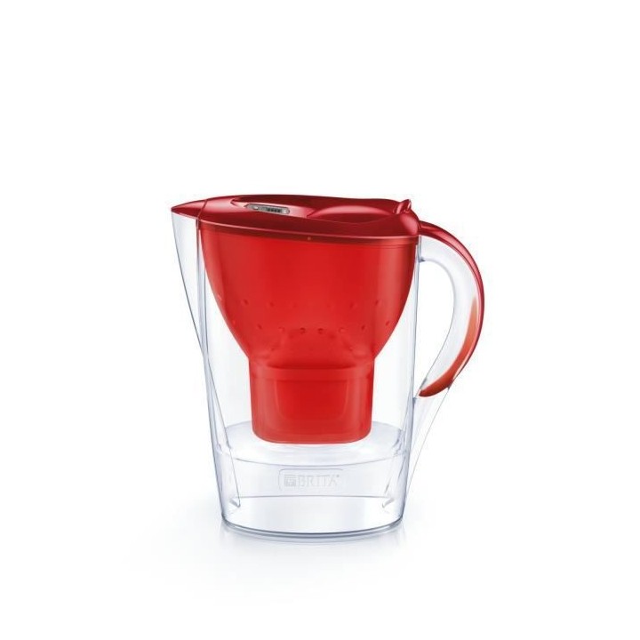 BRITA Carafe filtrante MARELLA Rouge + 1 Cartouche de rechange