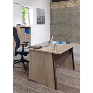 GAMI Ensemble Bureau L 160 + Rangement 1 porte 2 tiroirs - Décor bois