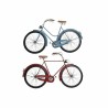 Décoration murale DKD Home Decor 102 x 5 x 59 cm Rouge Bicyclette Bleu ciel Vintage (2 Unités)