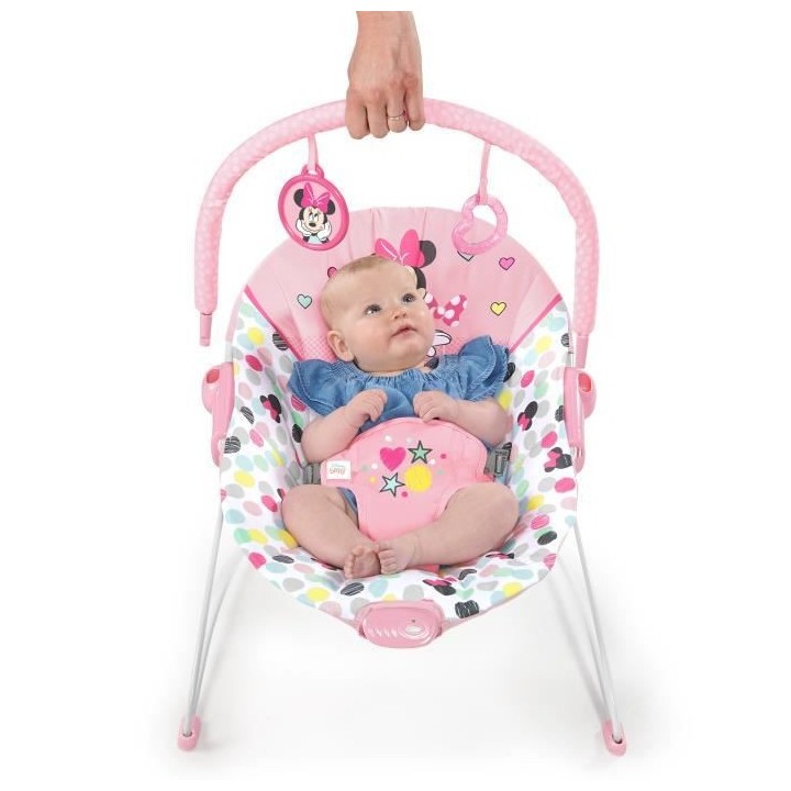Disney Baby Transat Minnie Spotty Dotty avec vibrations et arche de je