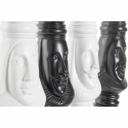 Figurine Décorative DKD Home Decor Noir Blanc 13 x 13 x 40 cm Pièces du jeu d'échec (4 Unités)