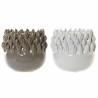 Vase DKD Home Decor Blanc Gris Plastique Grès Moderne 14 x 14 x 13 cm (2 Unités)