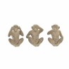 Figurine Décorative DKD Home Decor 19 x 17 x 25 cm Beige Colonial Singe (3 Pièces)