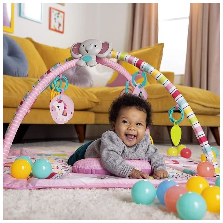 BRIGHT STARTS Tapis d'Eveil 5-en-1 Arc-en-ciel Tropical