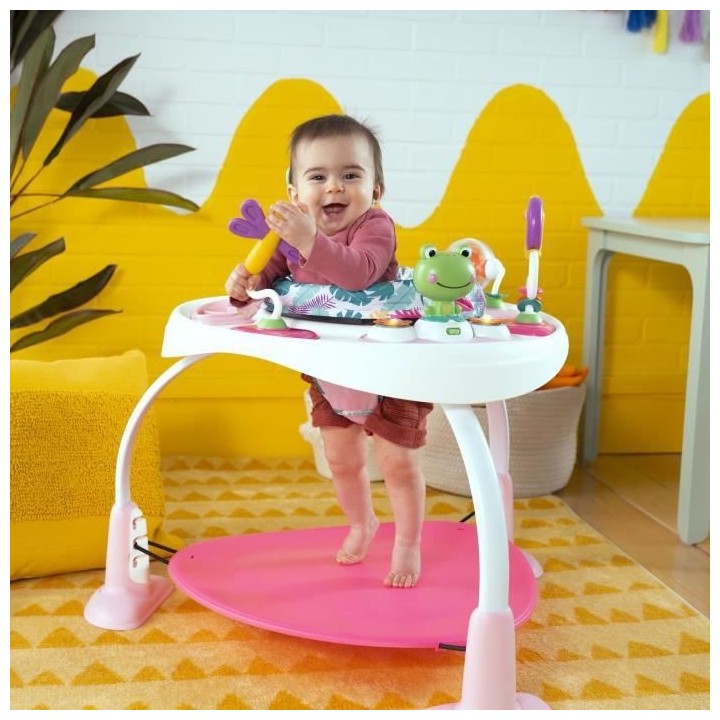 BRIGHT STARTS Trotteur/Table d'Activités 2-en-1 - Modele Rose