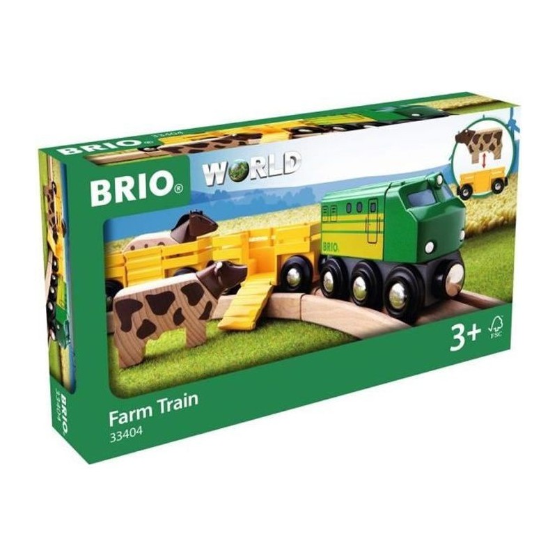 Brio World Train des Animaux de la Ferme  - Accessoire Circuit de train en bois - Ravensburger - Mixte des 3 ans - 33404