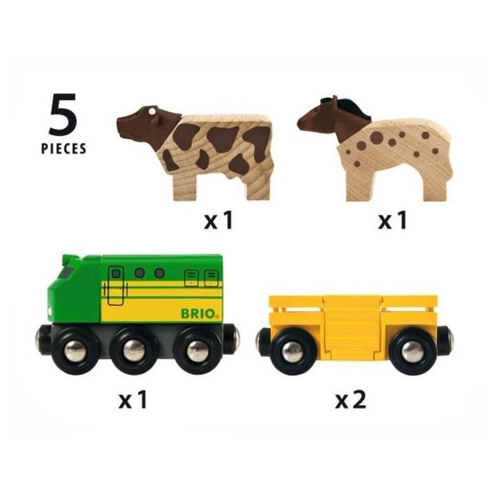 Brio World Train des Animaux de la Ferme  - Accessoire Circuit de trai