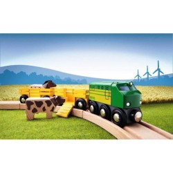 Brio World Train des Animaux de la Ferme  - Accessoire Circuit de train en bois - Ravensburger - Mixte des 3 ans - 33404