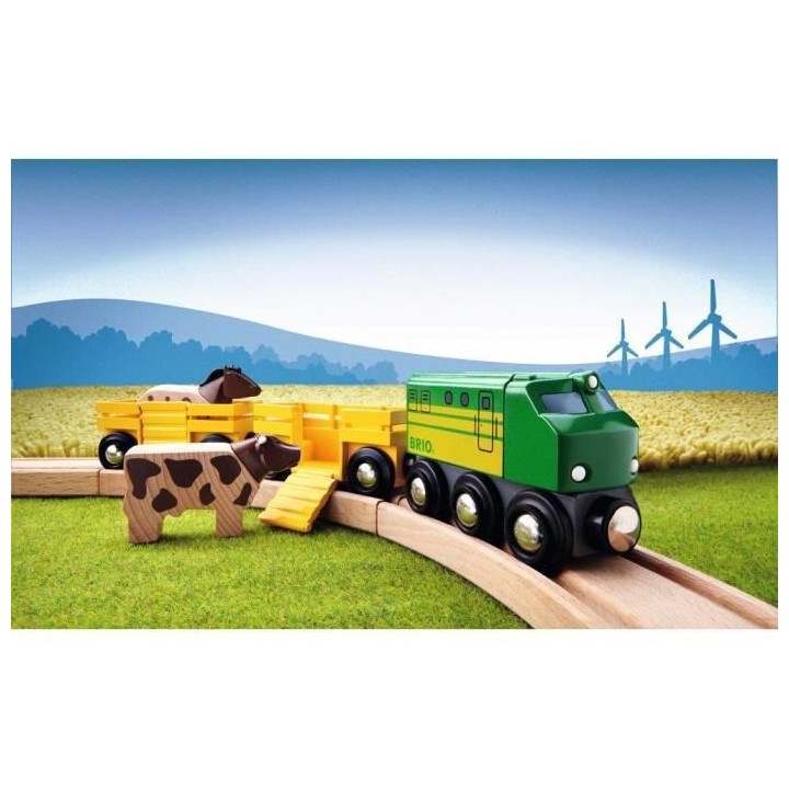 Brio World Train des Animaux de la Ferme  - Accessoire Circuit de trai
