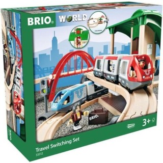 Brio World Circuit Plateforme Voyageurs - Coffret complet 42 pieces -