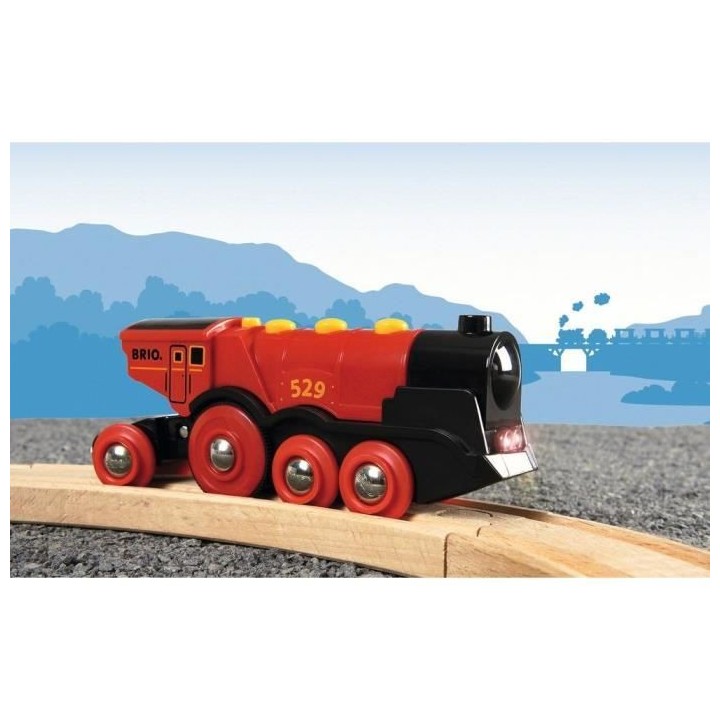 Brio World Locomotive Rouge Puissante a piles - Accessoire son & lumie