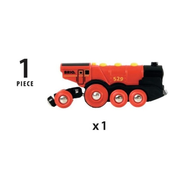 Brio World Locomotive Rouge Puissante a piles - Accessoire son & lumie