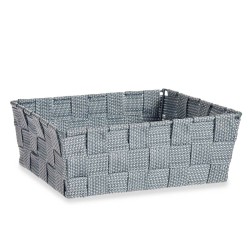 Panier Tressée Gris Tissu...