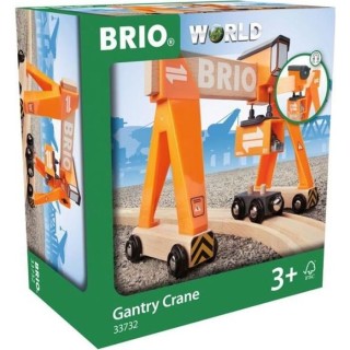 Brio World Grue-Portique - Accessoire pour circuit de train en bois -