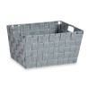 Panier 79804 Tressée Gris Tissu