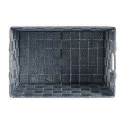 Panier 79804 Tressée Gris Tissu