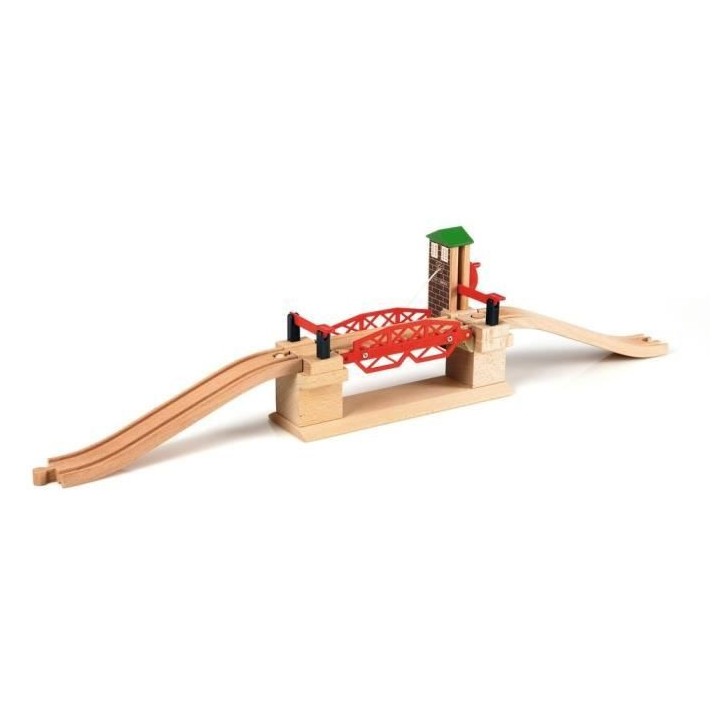 Brio World Pont Basculant - Accessoire pour circuit de train en bois -