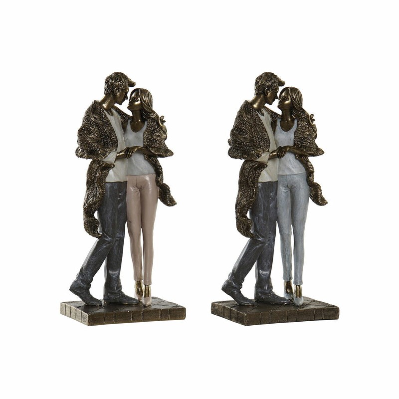 Figurine Décorative DKD Home Decor Cuivre Couple 11,5 x 8,5 x 26 cm (2 Unités)