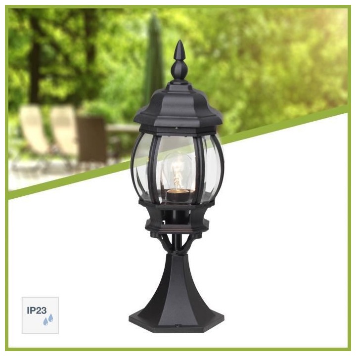 BRILLIANT - ISTRIA Borne extérieure - coloris noir - aluminium/verre