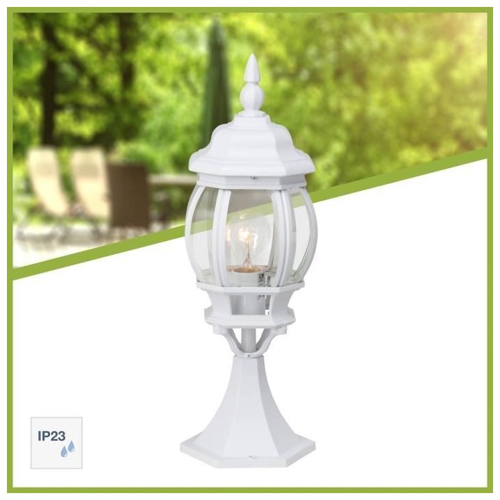 BRILLIANT - ISTRIA Borne extérieure - coloris blanc - aluminium/verre