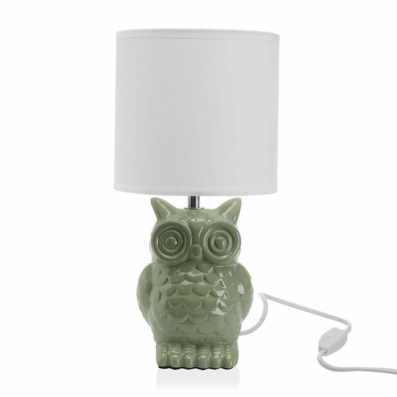 Lampe de bureau Versa Hibou Céramique (16 x 16 x 32,5 cm) (16 x 32,5 x 16 cm)