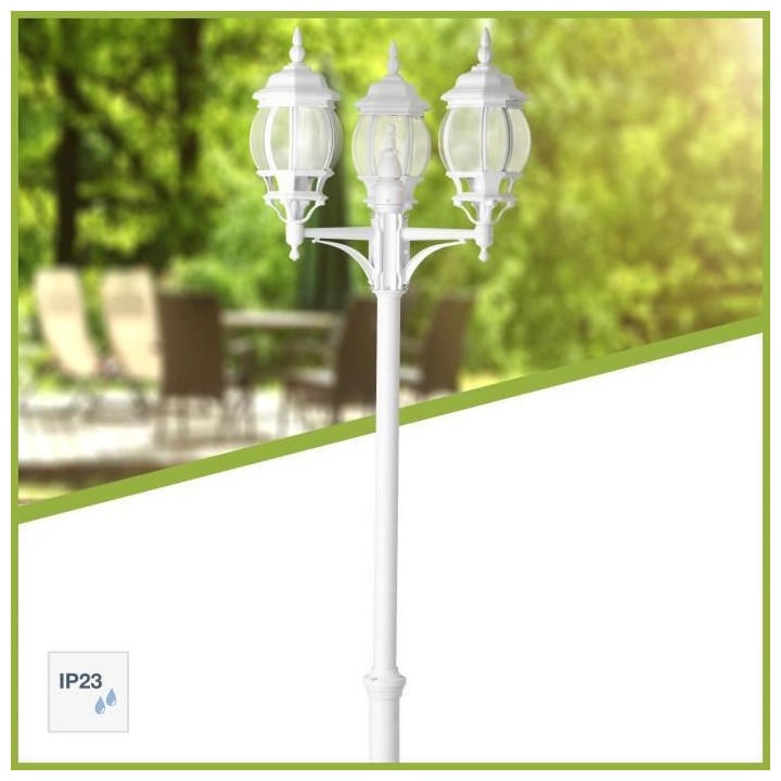 BRILLIANT - ISTRIA Lampadaire extérieur - coloris blanc - aluminium/v