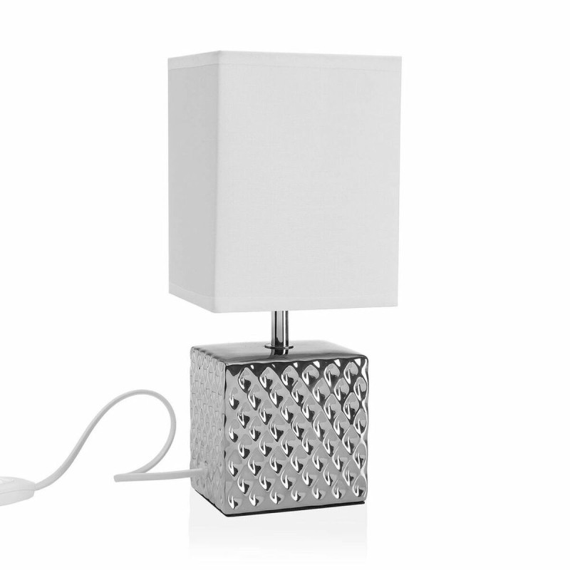 Lampe de bureau Versa Argenté 11 x 13 x 30 cm 13 x 11 x 30 cm Porcelaine 10 x 8 x 10 cm 11 x 30 x 13 cm