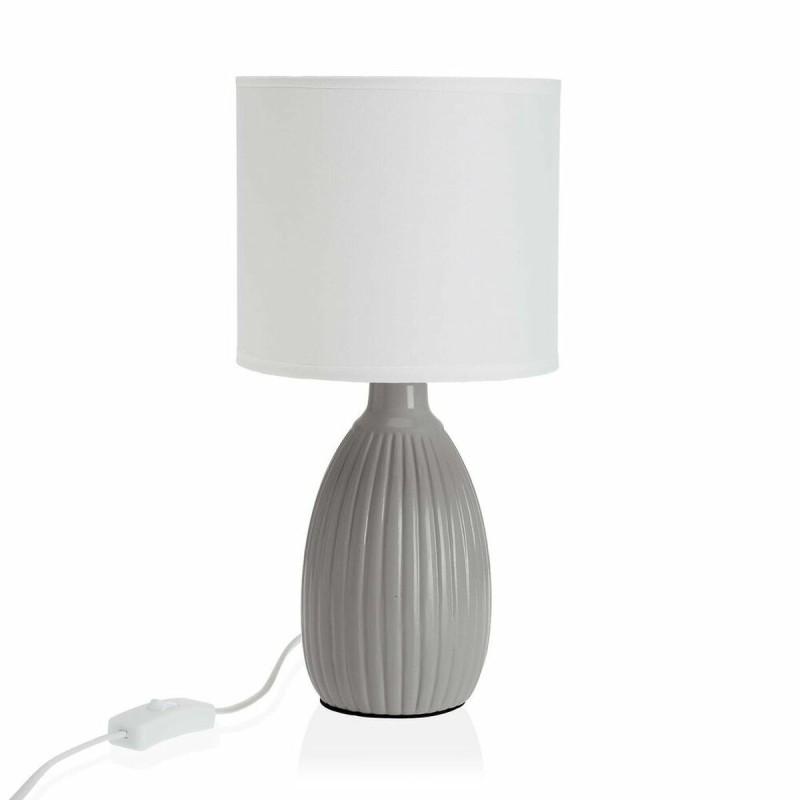 Lampe de bureau Versa Gris Céramique (17 x 34 x 17 cm)