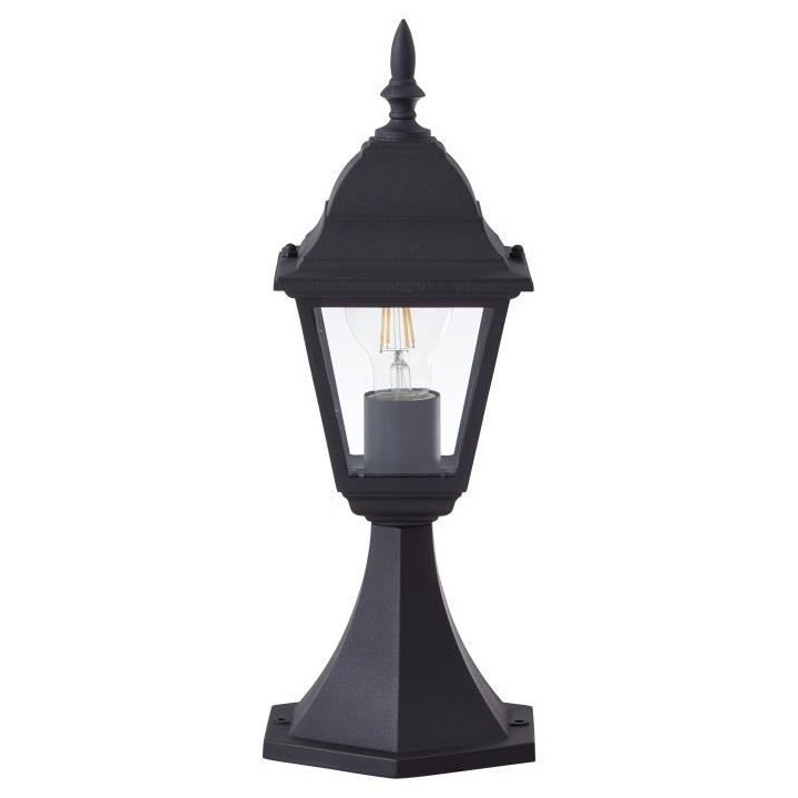 BRILLIANT - NEWPORT Borne extérieure - coloris noir - métal/verre E2