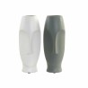 Vase DKD Home Decor Blanc Gris Céramique Plastique Visage 11 x 11 x 26,8 cm (2 Unités)