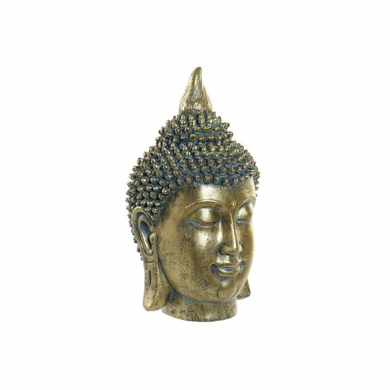 Figurine Décorative DKD Home Decor Bleu Multicouleur Doré Buda Oriental 16 x 15,5 x 28 cm