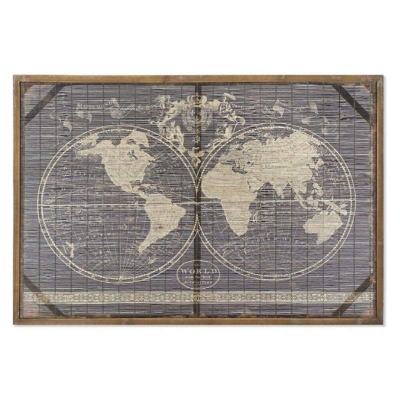 Cadre DKD Home Decor S3017928 Mappemonde (120 x 4 x 80 cm)