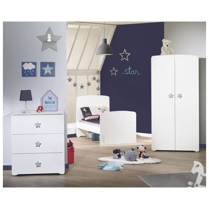 BABY PRICE New Basic Lit bébé évolutif 140x70 - Little Big Bed - Bl