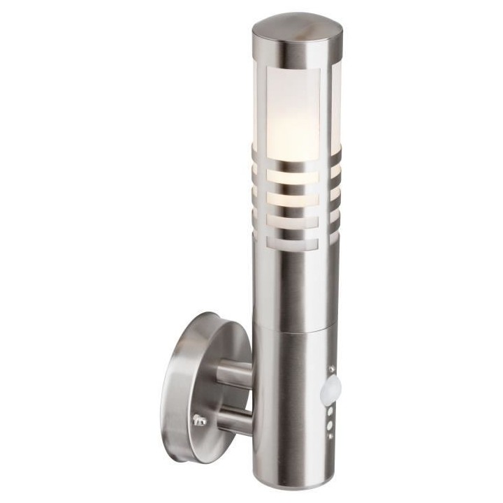 Applique exterieure avec detecteur GERNA Acier ampoule E27 max 8 W - B