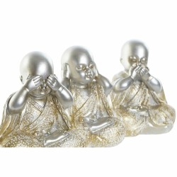 Figurine Décorative DKD Home Decor Doré Argenté Moine Oriental 10,5 x 6 x 12 cm (6 Pièces)