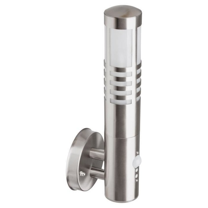 Applique exterieure avec detecteur GERNA Acier ampoule E27 max 8 W - B