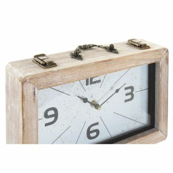 Horloge de table DKD Home Decor 30 x 6 x 20 cm Naturel Noir Blanc Loft (2 Unités)