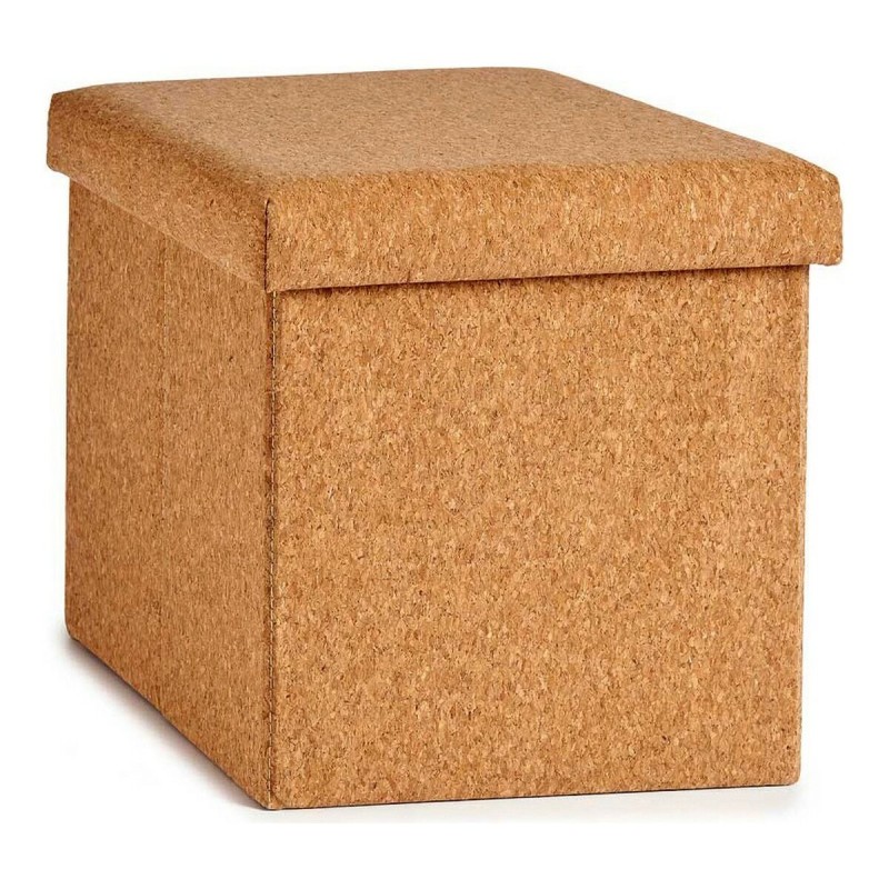 Boîte Décorative Marron Pliable MDF Liège (31 x 31 x 31 cm)