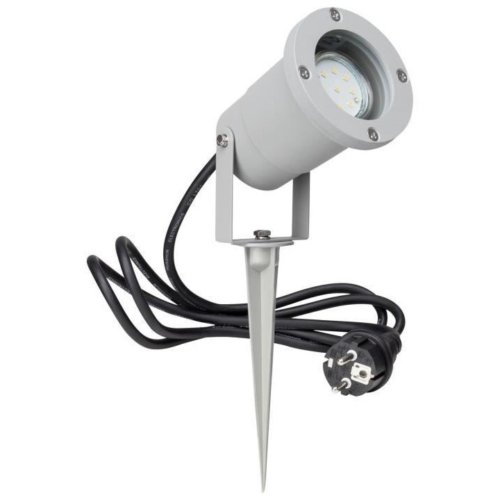 Lampe exterieur a piquer JANKO Gris ampoule GU10 max 3 W - Brilliant