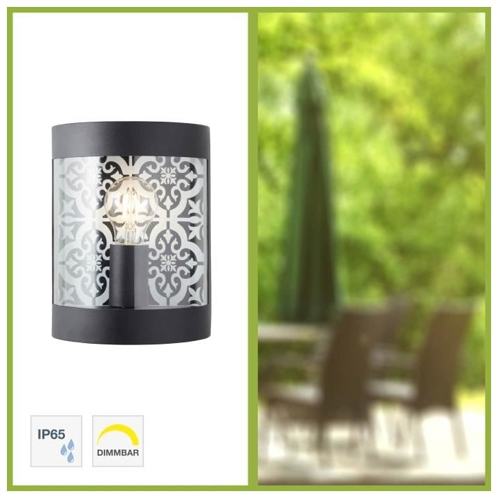 BRILLIANT - LISON Applique murale extérieure - coloris noir - métal