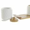 Saucière DKD Home Decor Bambou Porcelaine 4 Pièces 33 x 9 x 11,5 cm