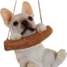 Figurine Décorative DKD Home Decor Blanc Marron Beige Gris Chien 11 x 9,5 x 24,5 cm (4 Unités)