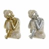 Figurine Décorative DKD Home Decor Doré Argenté Buda Oriental 16 x 16 x 23 cm (2 Unités)